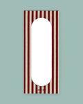 Burgundy Circus Stripe Magnetic Photobooth Frame